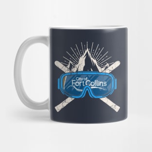 Ski Fort Collins Colorado Flag Skiing Winter Sports Mug